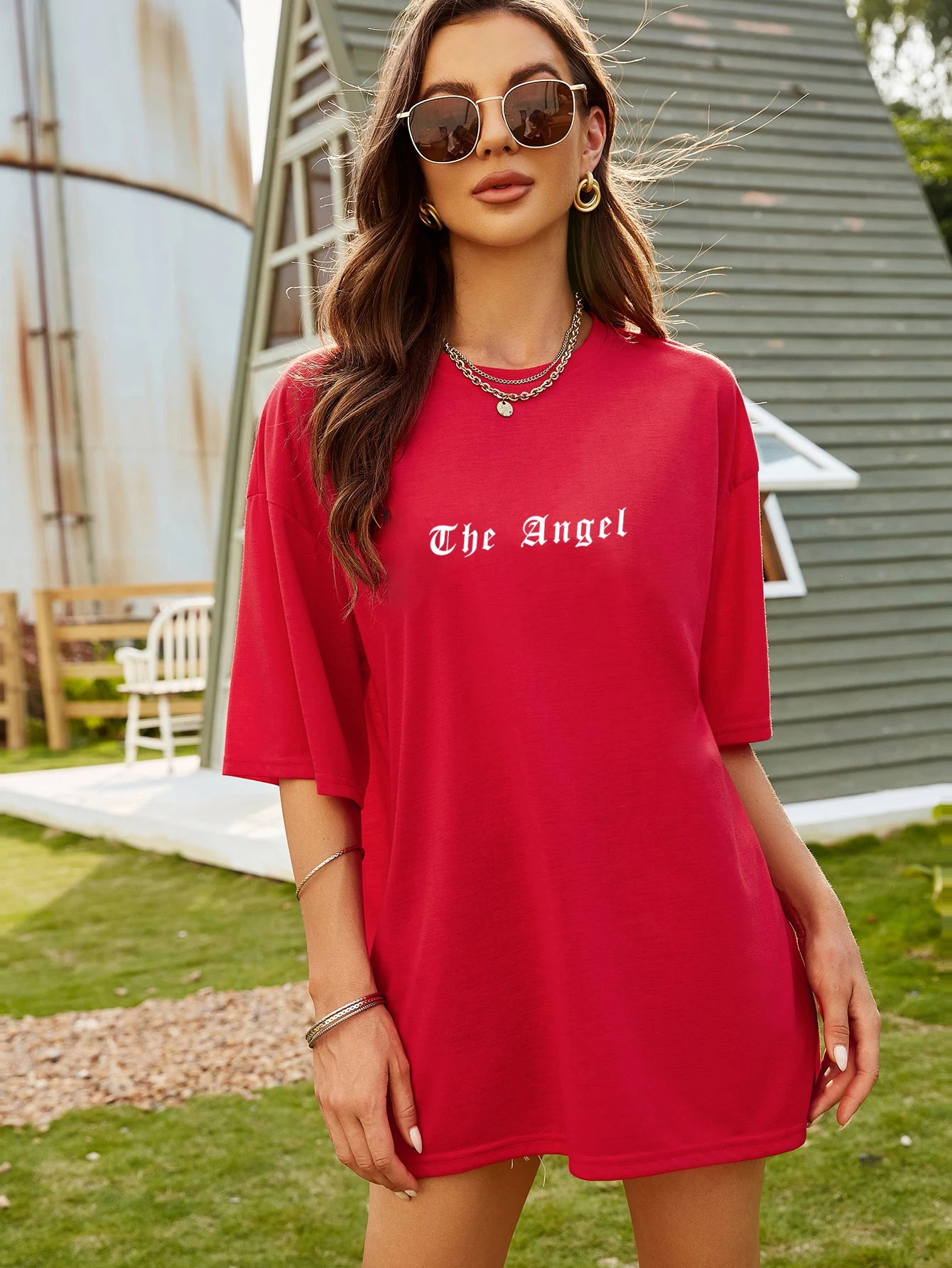"The Angel" Oversized Graphic Tee