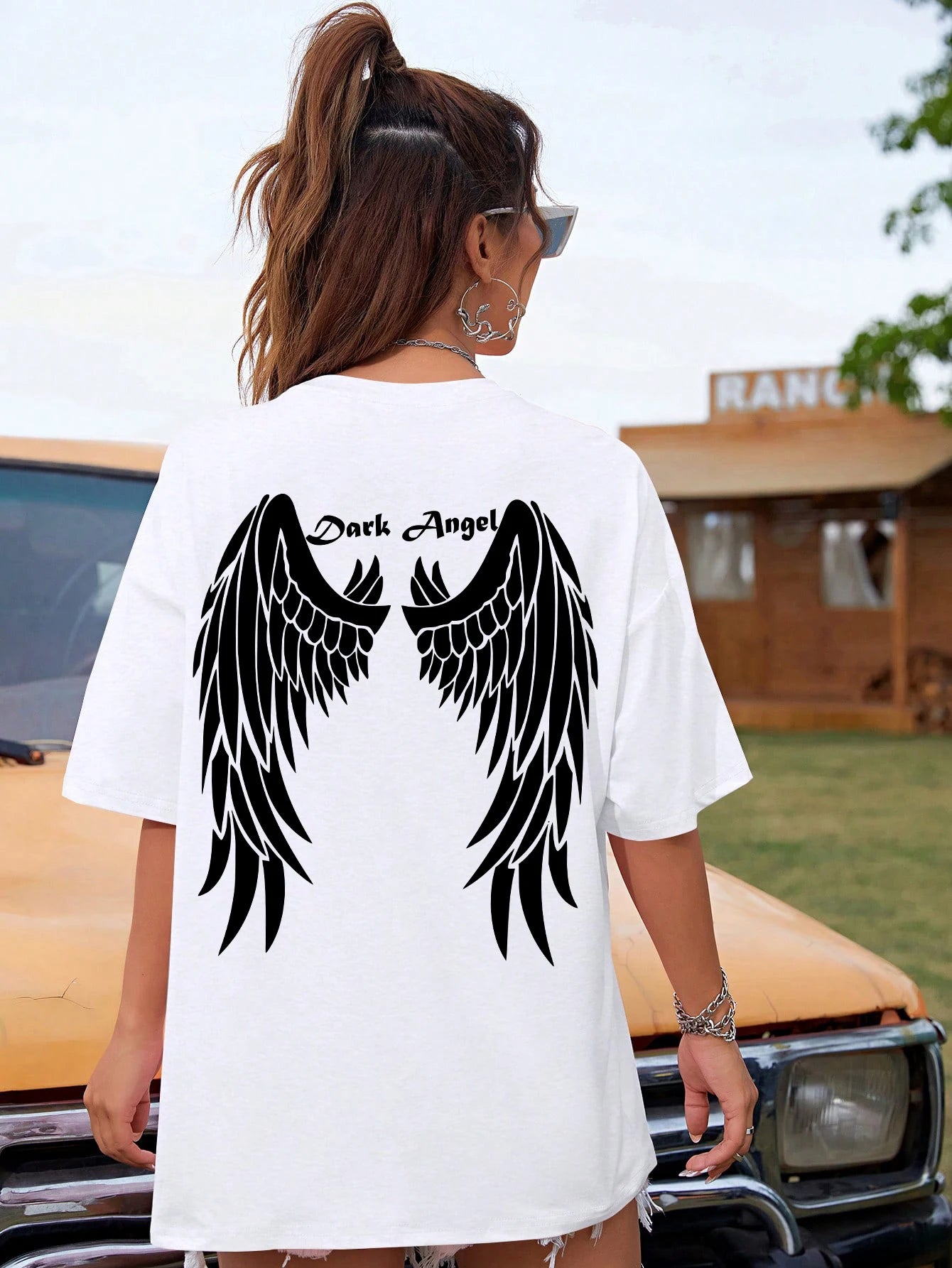 "The Angel" Oversized Graphic Tee