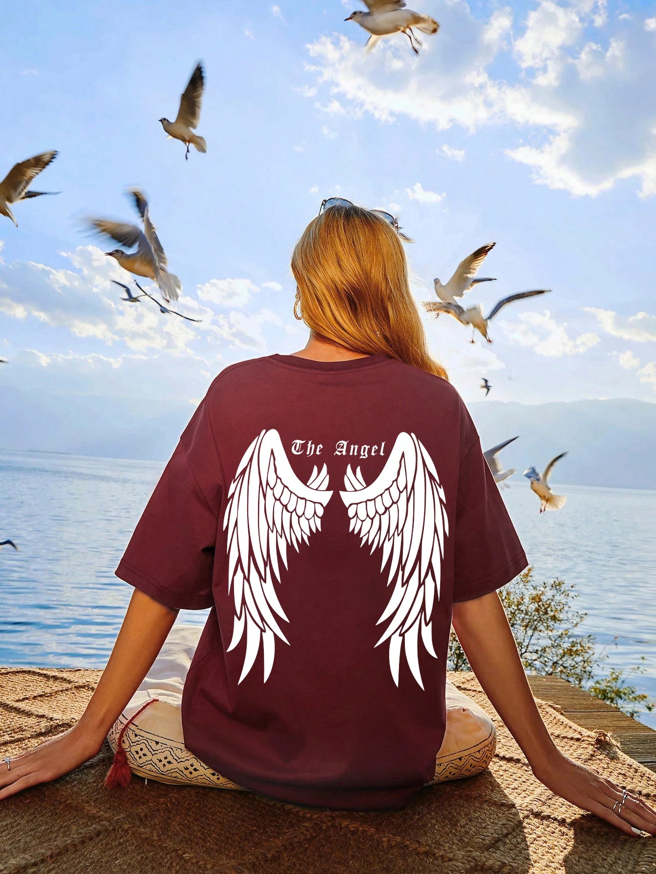 "The Angel" Oversized Graphic Tee